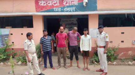 बरबीघा: केवटी थाना क्षेत्र से तीन शराबी और एक वारंटी अभियुक्त गिरफ्तार, जेल भेजे गए
