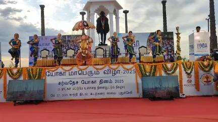 The 25th Countdown Day to IDY 2025 was observed today under the banner of Yoga Mahotsav in Puducherry.