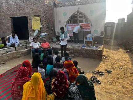 रावतसर: सेवा भारती समिति ने भाट बस्ती में निशुल्क स्वास्थ्य जांच शिविर का आयोजन किया