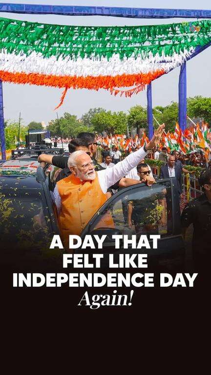 From Gujarat to entire nation — PM Modi’s roadshow turned into a celebration that echoed the spirit of Independence Day.