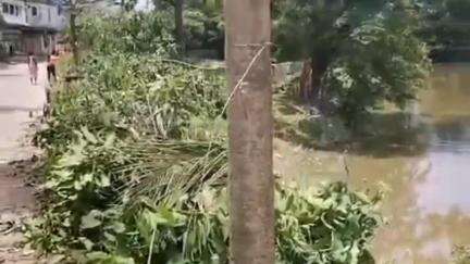 করিমগঞ্জ: প্রতিবাদের জের, FN রোডের নদীর ভাঙন স্থান থেকে 11 হাজার KV-র বিদ্যুতের খুঁটি সরালেন বিভাগীয় কর্তৃপক্ষ #jansamasya