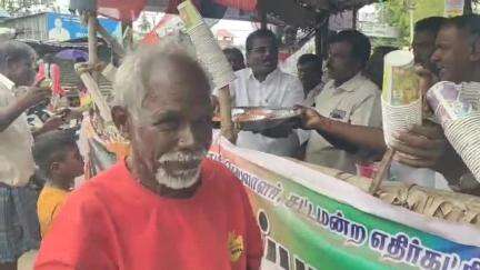 திருப்பத்தூர்: அண்ணா சாலை அருகே, நீர்மோர் பந்தல் நிறைவு விழா