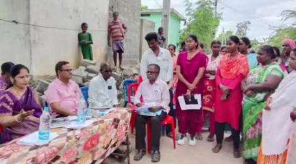 అల్లూరు హౌసింగ్ లేఔట్ ను సందర్శించి గృహ నిర్మాణ లబ్ధిదారులకు సలహాలు సూచనలు అందజేసిన హౌసింగ్ స్పెషల్ ఆఫీసర్