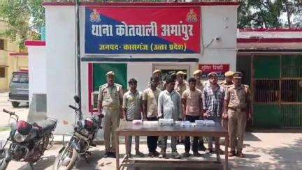 सहावर: अमापुर पुलिस ने चोरी करने वाले सहावर के 5 अभियुक्तों को किया गिरफ्तार, चोरी का सामान भी बरामद