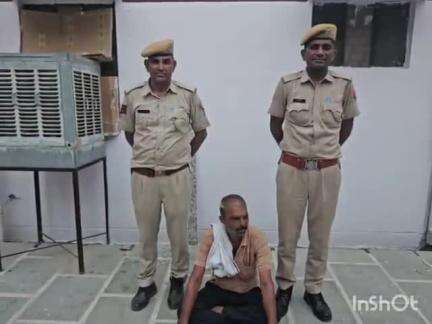 #PS Mertacity:- अवैध शराब की रोकथाम हेतु कार्यवाही करते हुए अवैध देशी शराब बरामद कर, आरोपी सुभाष को #गिरफ्तार किया गया।