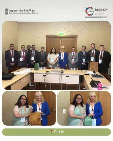 Smt. Alka Upadhyaya, Secretary, DAHD, led the Indian delegation in a bilateral meeting with UK CVO Dr. Christine Middlemiss on 26th May, discussing livestock trade and cooperation.