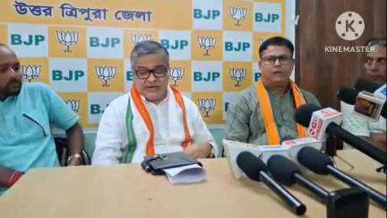 ধর্মনগর: ধর্মনগর পদ্মপুর জেলা বিজেপি কার্যালয়ে  সাংবাদিক সম্মেলন অনুষ্ঠিত হয় জেলা কমিটির উদ্যোগে আজ