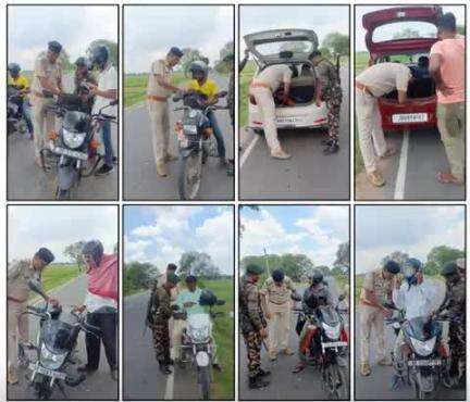 वाहन चेकिंग.................