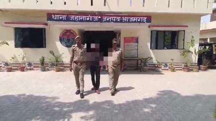 आज़मगढ़: जहानागंज पुलिस ने दुष्कर्म जैसे जघन्य अपराध में वांछित आरोपी को अवैध तमंचा और कारतूस के साथ गिरफ्तार कर चालान किया