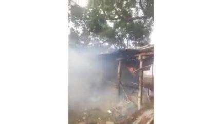 वाशिम: मालेगाव शेलु रोडवर असलेल्या गिव्हा कुटे येथे गोठ्याला आग लागून तीन लाखाचे नुकसान