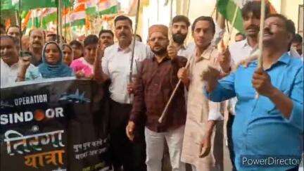 नादौन: नादौन में भारतीय जनता पार्टी के माध्यम से निकली तिरंगा यात्रा, भारत माता की जय के उद्घोष से गूंजा नादौन