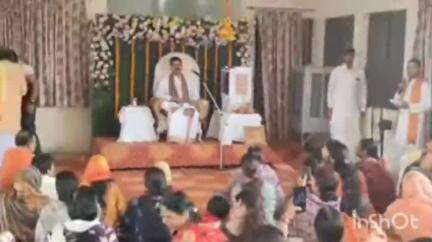 खरसिया: खरसिया के राम जानकी मंदिर में सरस श्रीराम कथा वाचक राजन जी महाराज का सत्संग कार्यक्रम आयोजित हुआ