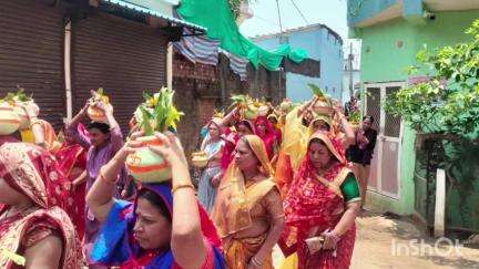रायसेन: अवंतिका कॉलोनी में 7 दिवसीय आयोजन, पाटन देव हनुमान मंदिर से निकली कलश यात्रा