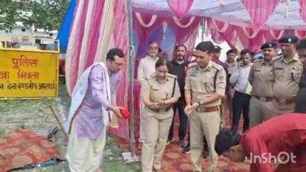 हल्द्वानी: हल्द्वानी के बनभूलपुरा में मलिक के बगीचे में नए थाने का भूमि पूजन आईजी कुमाऊं रिद्धिम अग्रवाल ने किया