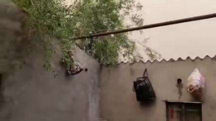 बाड़मेर: कगाऊ गांव में तेज तूफान के कारण किसानों के घर की छतें उड़ी, 40 बोरी बाजरी हुई खराब