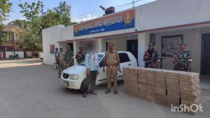 नौतनवा: नौतनवा बाईपास के पास बड़ी मात्रा में हेयर ऑयल बरामद, आरोपी किया गया गिरफ्तार