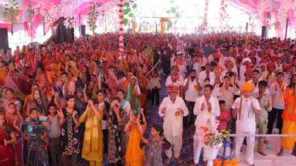 बड़ी सादड़ी: बड़ी सादड़ी के पादोल में बुधवार को सात दिवसीय श्रीमद् भागवत कथा का समापन, हजारों की संख्या में लोग रहे मौजूद