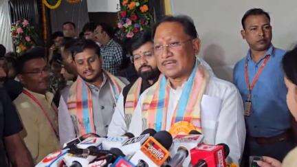 रायपुर: रायपुर कृषि विश्वविद्यालय में आयोजित ABVP के राष्ट्रीय संगठन के कार्यक्रम में शामिल हुए साय