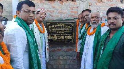 पंडौल: मधुबनी: विधायक समीर महासेठ ने 13 नं. गुमटी के पास सड़क और सोहराय में नाले का किया उद्घाटन