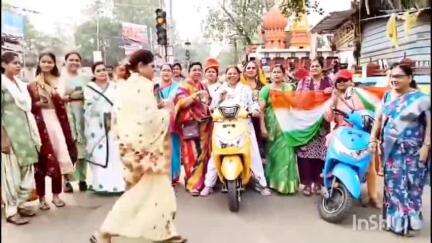 गुना नगर: हनुमान चौराहे से देवी अहिल्याबाई होल्कर की 300वीं जयंती पर महिला मोर्चा ने निकाली बाइक रैली