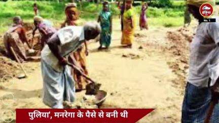 मनरेगा योजना के तहत बनाई गई पुलिया ध्वस्त