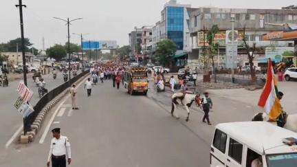 पाली: सड़क हादसे में जैन समाज के संत की हुई मौत, अंतिम यात्रा में सैकड़ों जैन समाज के लोग उमड़े
