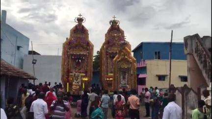 கோவில்பட்டி: வெங்கடாசலபுரத்தில் அதிதூதர் மிக்கேல் ஆலயத்தில் தேரோட்டம் வெகு விமர்சையாக நடைபெற்றது