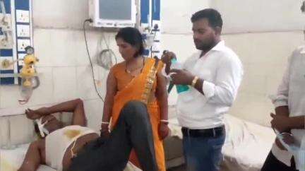 बाढ़: बाढ़ चर्च स्कूल के पास एनएच-31 पर सड़क दुर्घटना, एक जीवन बीमा एजेंट घायल