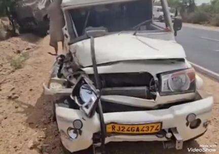 भीनमाल: भीनमाल में ट्रक और पिकअप की भिड़ंत में एक युवक की हुई मौत