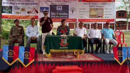 बलरामपुर: जवाहर नवोदय विद्यालय में वार्षिक प्रशिक्षण शिविर के अंतिम दिन 51 यूपी एनसीसी बटालियन के कैडेटों को दी गई विभिन्न जानकारी