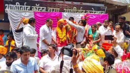 आष्टा: आष्टा में महाराणा प्रताप जी की जयंती पर निकले चल समारोह का कांग्रेस ने किया स्वागत
