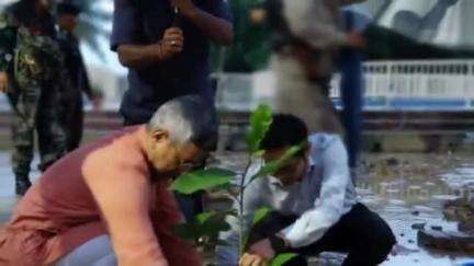অমরপুর: ত্রিপুরা হাইকোর্টের প্রধান বিচারপতি মাতাবাড়ি মন্দির পরিদর্শন, মায়ের মন্দিরের পূজো এবং বৃক্ষরোপন করেন
