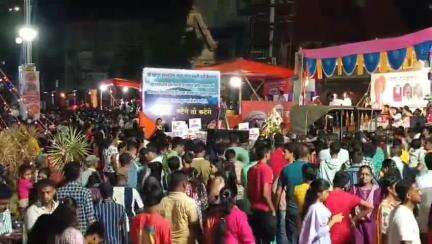ಬೆಳಗಾವಿ: ಬೆಳಗಾವಿ ನಗರದಲ್ಲಿ ಛತ್ರಪತಿ ಶಿವಾಜಿ ಮಹಾರಾಜ ಜಯಂತಿ ನಿಮಿತ್ತ ಅದ್ದೂರಿ ಮೆರವಣಿಗೆ