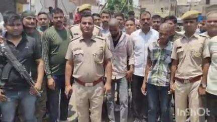 बाड़ी: बाडी में लुटेरों का मुंडन कराकर पुलिस ने बाजार में निकाला जुलूस