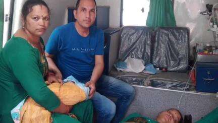 पधर: पधर में महिला ने 108 एंबुलेंस में दिया बच्चे को जन्म, जच्चा-बच्चा सुरक्षित