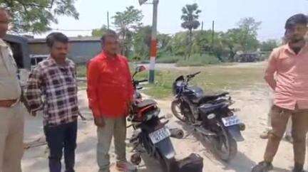 कटेया: कटेया थाना पुलिस ने बैसिया मोड़ से 2 चोरी की बाइक और 34 लीटर विदेशी शराब के साथ तीन तस्करों को गिरफ्तार किया