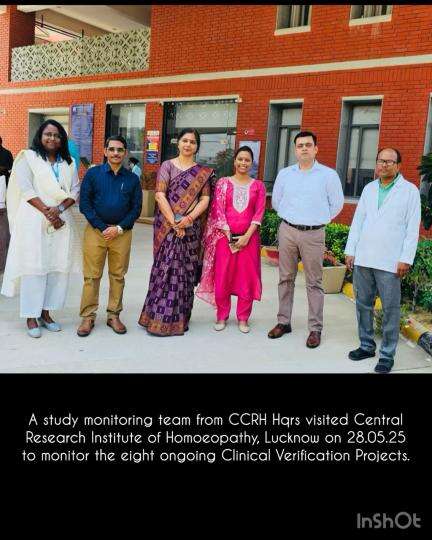 A study monitoring team from CCRH Hqrs visited CRIH, Lucknow on 28.05.2025 to monitor the ongoing CV Projects.