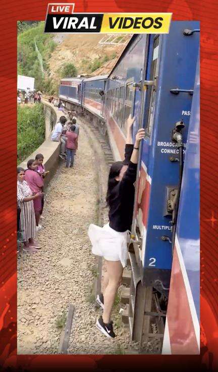 రన్నింగ్‌ ట్రైన్‌కు వేలాడుతూ రీల్‌ చేస్తుండగా ఒక్కసారిగా క్లోజ్‌ అయిన డోర్, యువతి జారిపడ్డ వీడియో వైరల్
