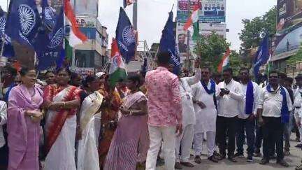 शहरातील डॉ.बाबासाहेब आंबेडकर पुतळा येथून भारत झिंदाबाद रॅली