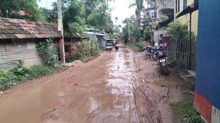 তেহট্ট ১: তেহট্টের  চাতর পাড়ার রাস্তা অবস্থা বেহাল, ক্ষোভ বাসিন্দাদের #jansamasya