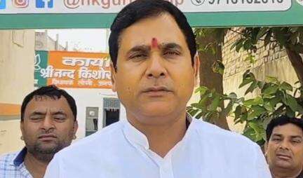मीट की दुकान बंद कराने पहुंचे विधायक नंदकिशोर गुर्जर, बोले- 'भागे तो गोली मार देना'