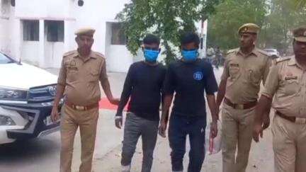 अकबरपुर: अमराहट थाना पुलिस ने कंटेनर लूटकर चालक की हत्या और आग लगाने के मामले में 2 अभियुक्तों को किया गिरफ्तार