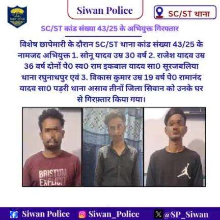 SC/ST कांड के सभी अभियुक्त गिरफ़्तार