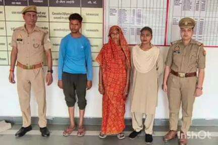 शिकोहाबाद: कानून से भागे अभियुक्त और अभियुक्ता को थाना मक्खनपुर पुलिस ने इंदुमई से दबोचा