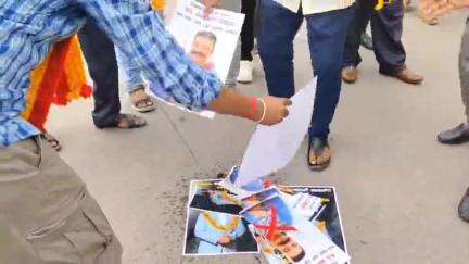 ಚಿತ್ರದುರ್ಗ: ಚಿತ್ರದುರ್ಗದಲ್ಲಿ ನಟ ಕಮಲ್ ಹಾಸನ್ ಹೇಳಿಕೆ ಖಂಡಿಸಿ ಬೃಹತ್ ಪ್ರತಿಭಟನೆ