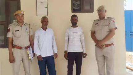 चौमूं: सामोद थाना पुलिस ने राजस्व विभाग की टीम के साथ मिलकर 2 बदमाशों को पकड़ा, पूछताछ जारी