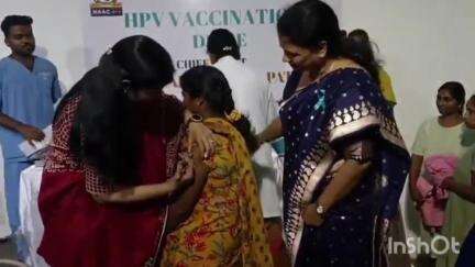 గుంటూరు: హెచ్ పి వి వ్యాక్సిన్ తీసుకోవడం ద్వారా గర్భాశయ కాన్సర్ కి దూరంగా ఉండవచ్చు: రాష్ట్ర మహిళా కమిషన్ చైర్పర్సన్ శైలజ