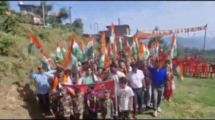 पच्छाद: भारतीय सेना के शौर्य व सम्मान में पच्छाद में निकाली गई तिरंगा यात्रा, विधायक रीना कश्यप रहीं मौजूद