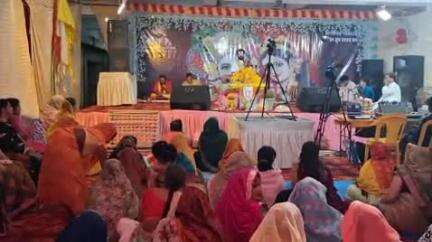 सिहोरा: वार्ड नंबर-6 में आयोजित संगीतमय श्रीमद् भागवत महापुराण कथा में ध्रुव चरित्र की कथा का हुआ वाचन