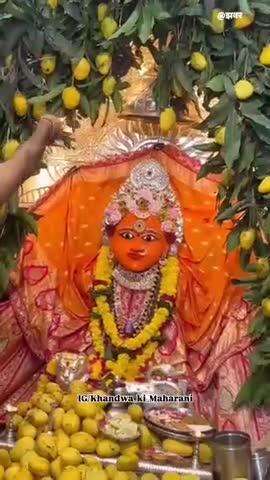 खंडवा नगर: शहर के तुलजा भवानी माता मंदिर में हुई आरती